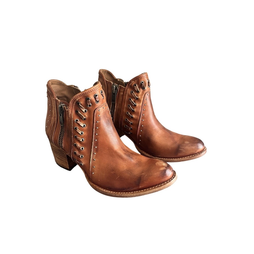 Freebird Women's Brown Leather Lace Ankle Boots Ryder Size 12